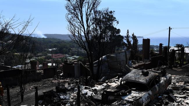 Changes to how planners judge bushfire risk in the wake of devastating blazes such as Tathra (pictured) have led to the Ingleside land release being scrapped. Pic: AAP Image/Dean Lewins