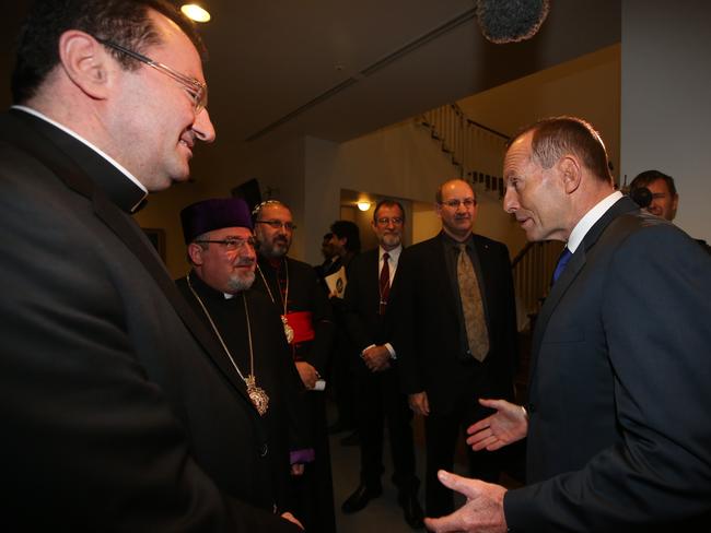 The PM talks to the church and community leaders at Parliament House today. Picture: Kym Smith