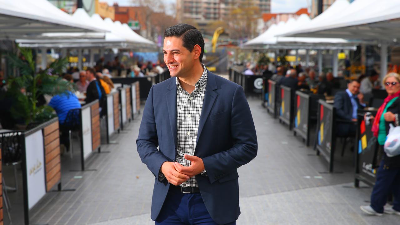 Liverpool Mayor Ned Mannoun in Macquarie Mall in 2016. Picture: Supplied