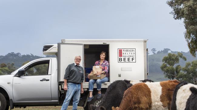 Warialda Belted Galloway Beef Warialda Belted Galloway Beef’s Lizette and Allen Snaith. Picture: Zoe Phillips