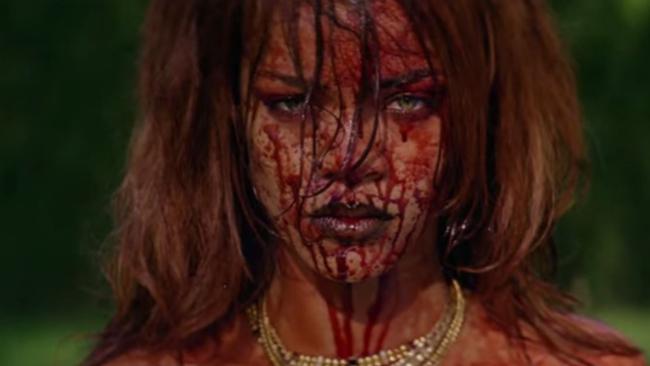 Tarantino-esque ... Rihanna unleashes in her new video clip. Picture: YouTube/RihannaVEVO