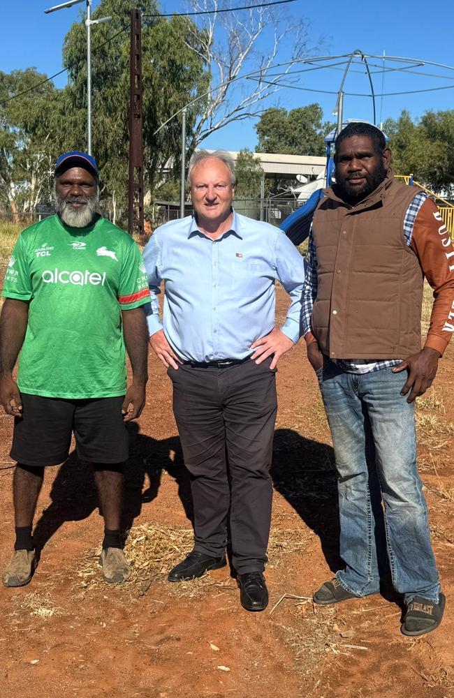 Northern Territory Minister for Housing, Steve Edgington, visiting Mungkarta to see the final housing upgrades which were completed in May 2025.