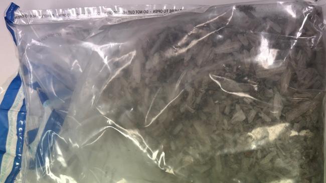 Methamphetamine seized as two bikies linked to the outlaw motorcycle gang members were charged. Picture: SA Police