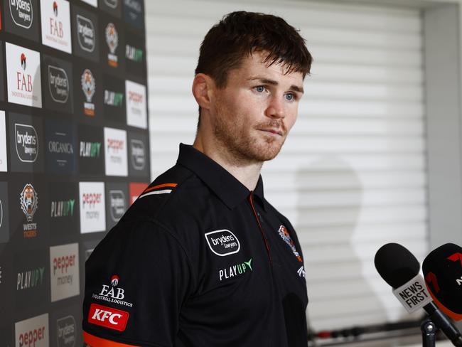 DAILY TELEGRAPH 17TH JULY 2023Pictured following West Tigers training at Concord Oval in Sydney is player, John Bateman.Picture: Richard Dobson