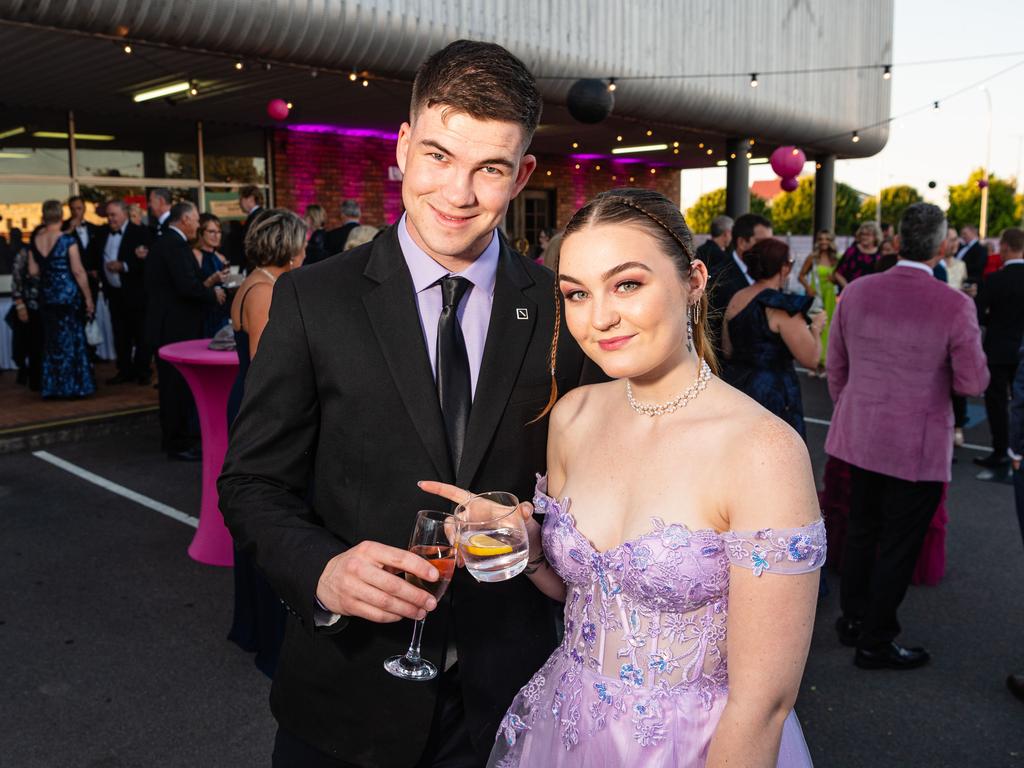 Declan Traise and Porsche Lappin representing Royalty Eventz at the Little Pig Consulting Business Excellence Awards at Rumours International, Saturday, October 19, 2024. Picture: Kevin Farmer