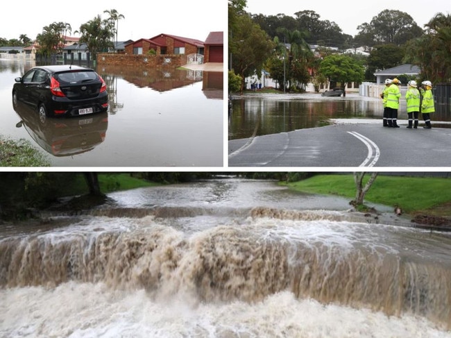 Heavy rain flooded Brisbane on Saturday