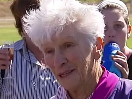 Clare Nowland was allegedly tasered by police at an aged care home in Cooma.., Clare Nowland skydives to celebrate her 80th birthday in 2008 - MUST CREDIT ABC News.