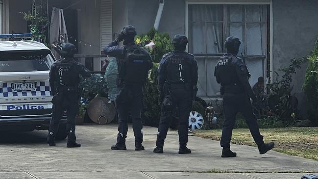 Police negotiators and tactical response units were called to a home on the corner of Bell St and Liberty Pde at Heidelberg West Piture: Jordan McCarthy