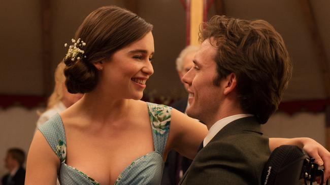 Emilia Clarke with Sam Claflin in Me Before You.