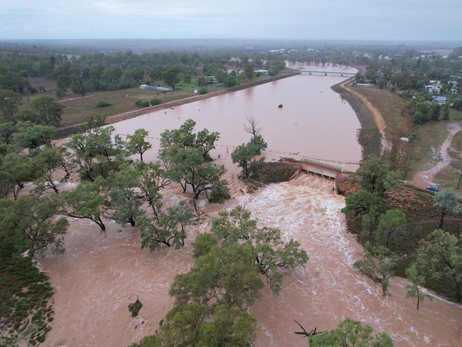 Murweh Shire Council posted to social media of major flooding to the Bradley's Gully near Charleville.