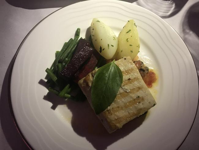 There are health-conscious choices on the menu too, like this grilled kingfish. Picture: Celeste Mitchell