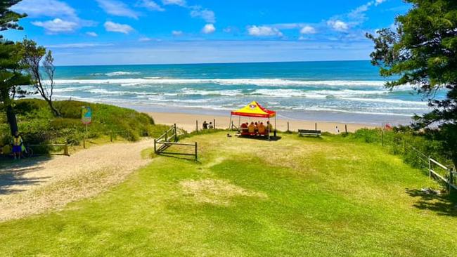 Old Bar Beach lifesavers on duty. Picture: Facebook.