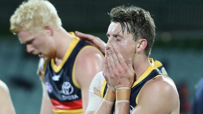 Matt Crouch laments Adelaide’s 11th successive loss of the season.