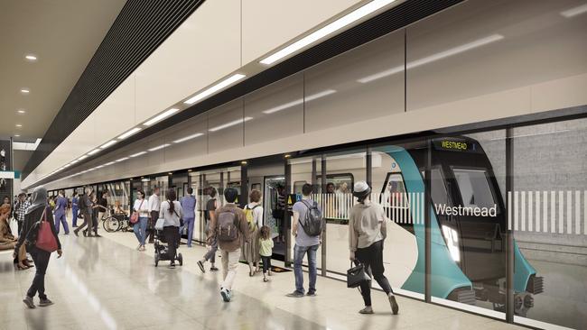 Artist impressions of the Sydney Metro west.