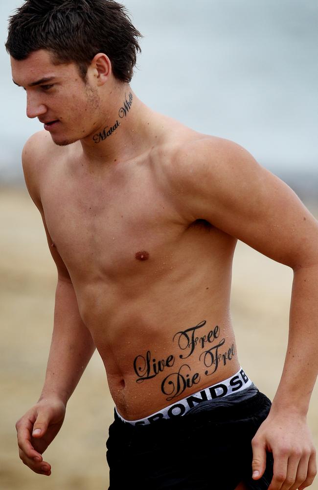 Dustin Martin wanted to get ‘Live free, die free’ tattooed on him like his father Shane had. 