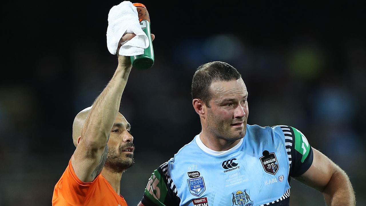 Boyd Cordner suffered another head knock. (Photo by Mark Kolbe/Getty Images)