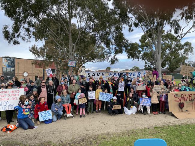 Residents rally to save the Fawkner Leisure Centre.