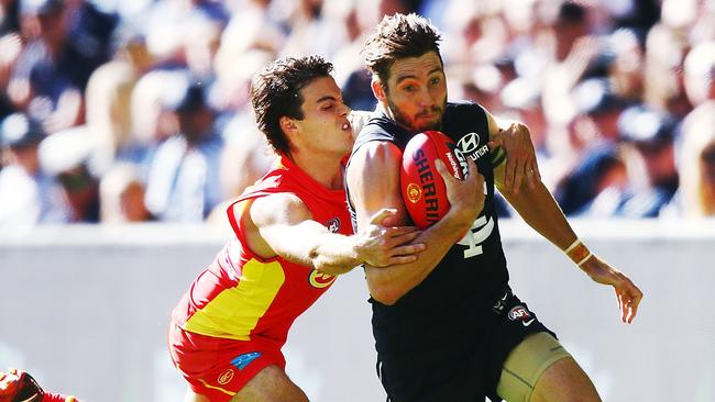 Gold Coast’s Jack Bowes has been suspended for one game. Picture: Getty Images