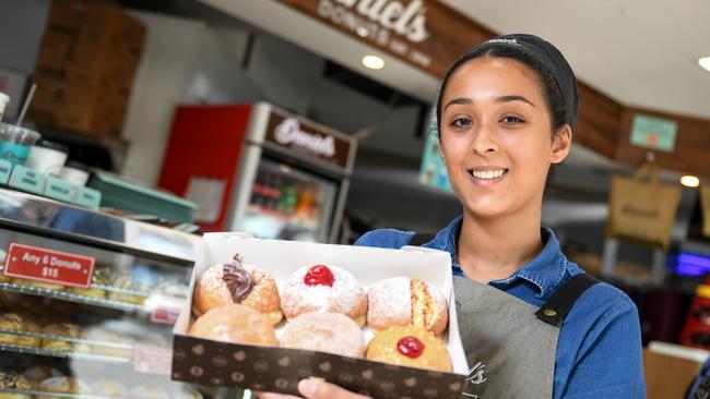 Shirani Fernando at Daniel's Donuts in Springvale with their new vegan range. Picture: Penny Stephens