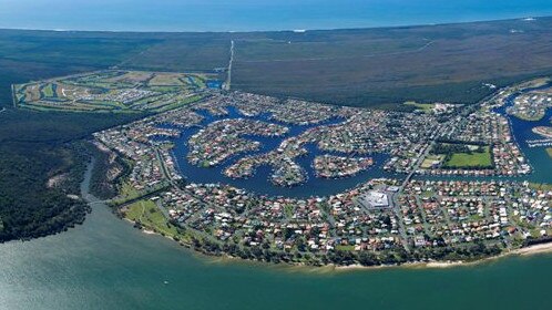 Cape Blue precinct with the Pacific Harbour Golf and Country Club in the far left.