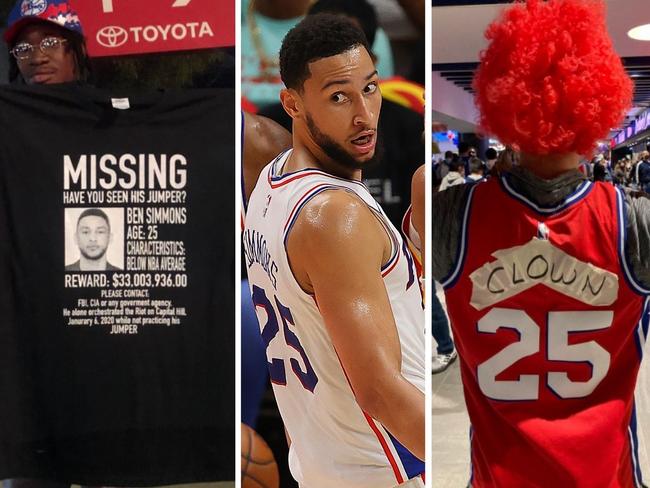 Fans have shown how they really feel about the Simmons saga. Photos: Twitter and Getty Images