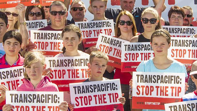 A Stop the Tip protest.