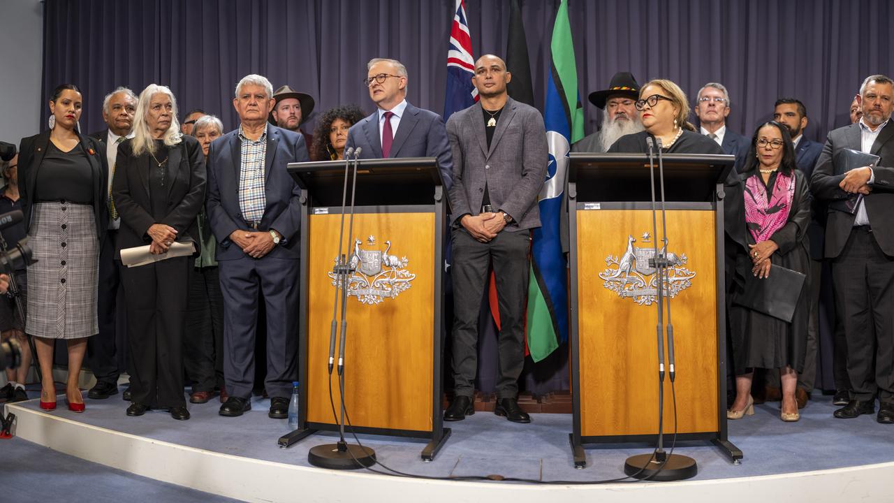 Prime Minister Anthony Albanese announced Australia will hold a referendum to decide whether a Voice to parliament is required. Picture: NCA NewsWire / Martin Ollman