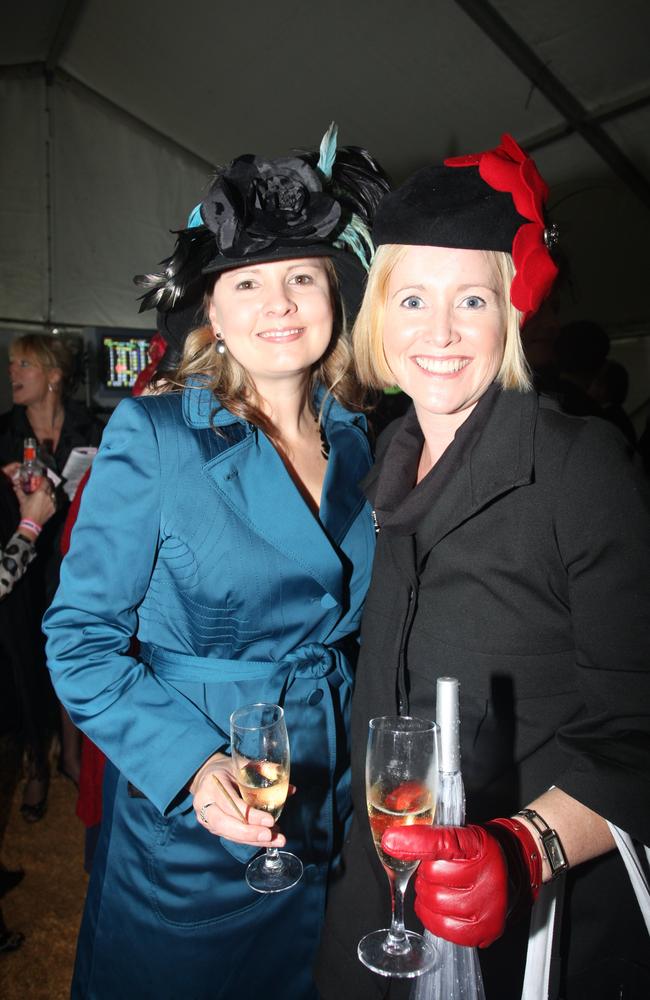 Allison Grant and Nikki Parkinson in 2008. Picture: Nicholas Falconer