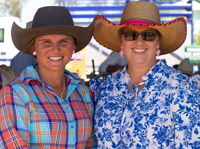 Mikaela Ross and Peta Clarke exhibited cattle at the 2023 Murgon Show.