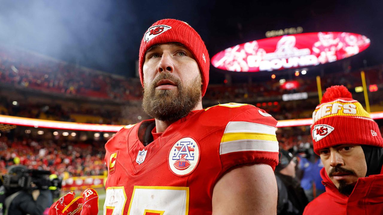 Travis Kelce produced a vintage display. Photo: David Eulitt/Getty Images/AFP.