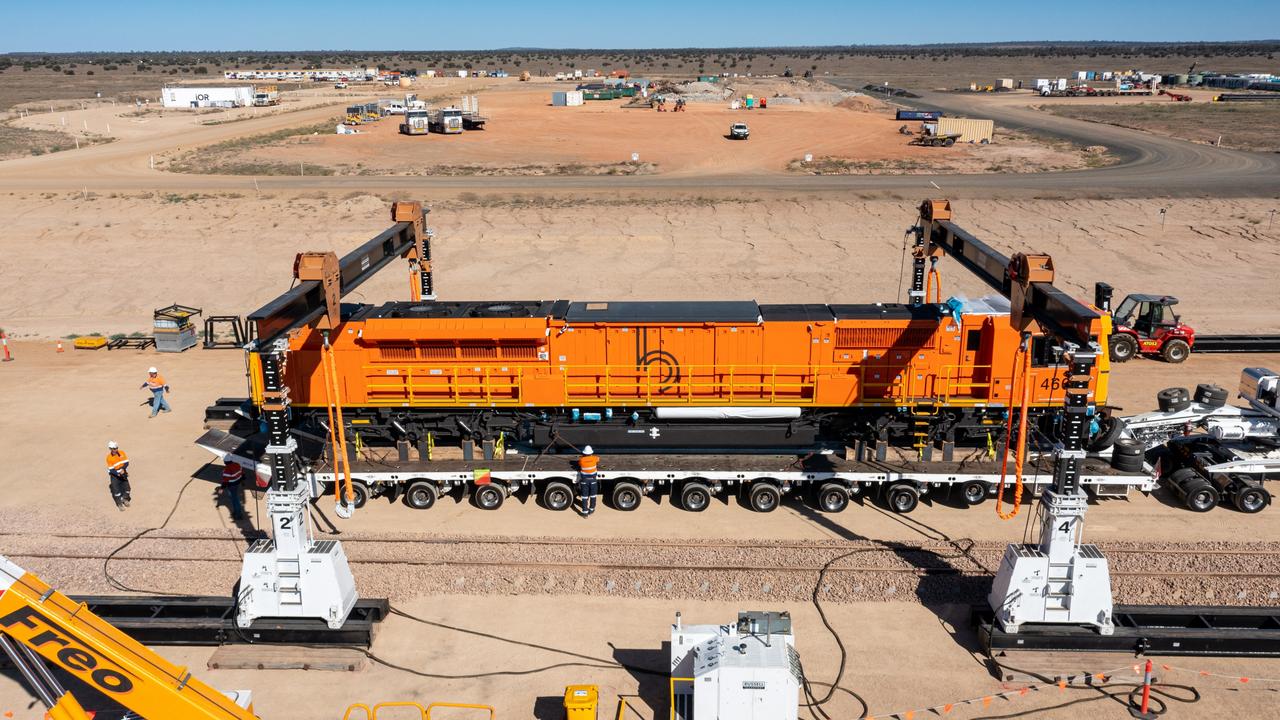 Bowen Rail Company locomotives arrive to be placed on the rail line for Bravus, formerly known as Adani. Picture: Contributed