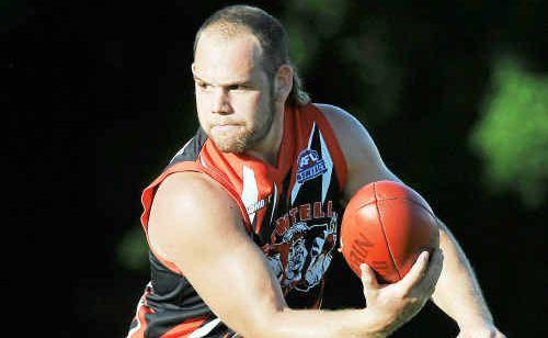 Sawtell’s Luke Matthews won the AFL North Coast Best and Fairest trophy last night. . Picture: BRUCE THOMAS