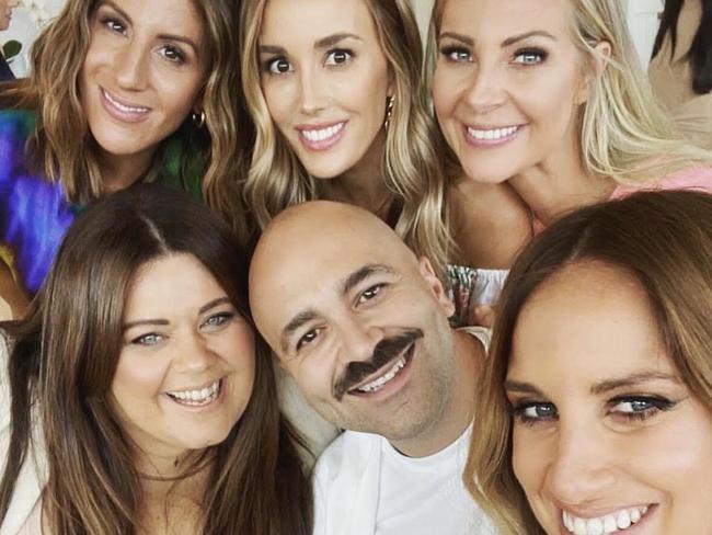 Celebrity hairdresser Marie Uva (bottom left) has multiple famous clients at her Prahran salon. Picture: Instagram