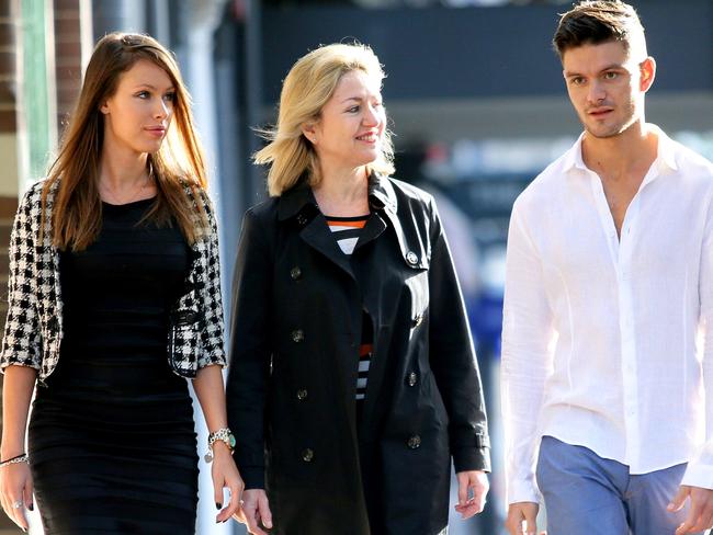 Margaret Cunneen, with her son Stephen Wyllie and Sophia Tilley were caught up in an ICAC investigation that was thrown out of court. Picture: Justin Sanson