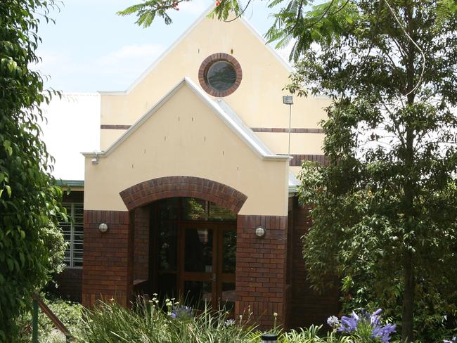 Hillbrook Anglican School, Hurdcotte St, Enoggera. The Administration building at the school facing the 38 Hurdcotte Street house where self confessed loner and groundsman Simon Paul Rooks lived..