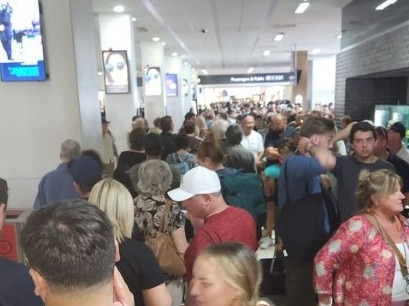 Passengers at Cairns Airport are reportedly having to be re-screened at security. Picture: Facebook.