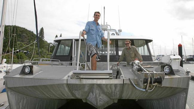 Teacher Andrew Gill  and North Keppel Island Environmental Education Centre principal Roger Searl.   Photo Chris Ison / The Morning Bulletin. Picture: Chris Ison ROK130412caward3