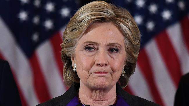 US Democratic presidential candidate Hillary Clinton made her concession speech the day after being defeated by Republican president-elect Donald Trump in New York on November 9, 2016. Picture: AFP/Jewel Samad.