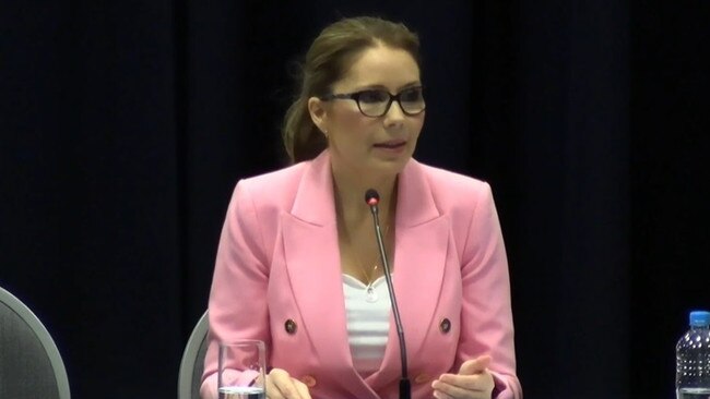 Nikki Jamieson testified at the royal commission on Thursday about moral injury.