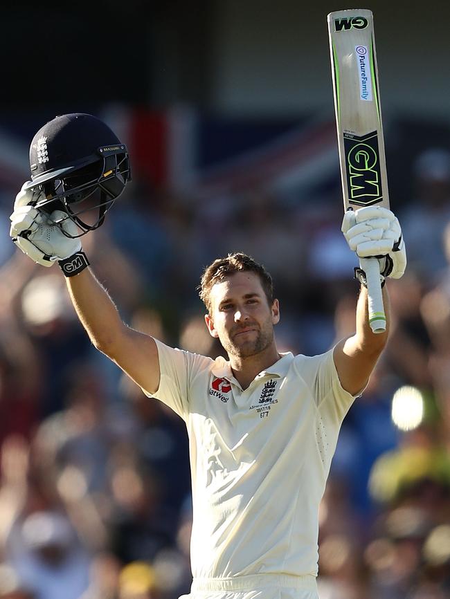 Dawid Malan of England celebrates after reaching his century. Photo: Getty Images