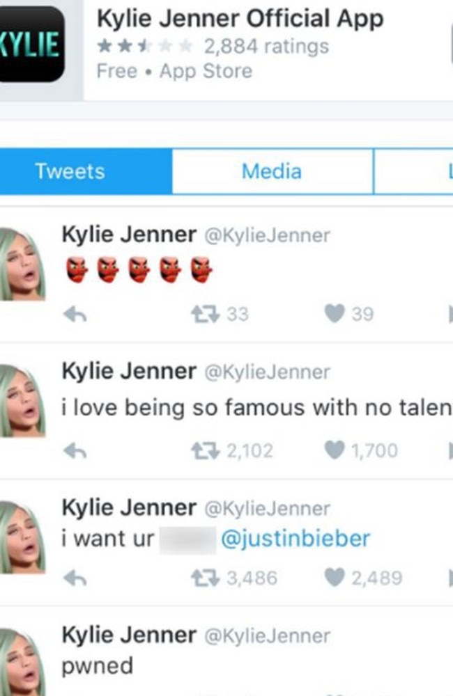 Kylie Jenner’s Twitter Account Hacked | Herald Sun