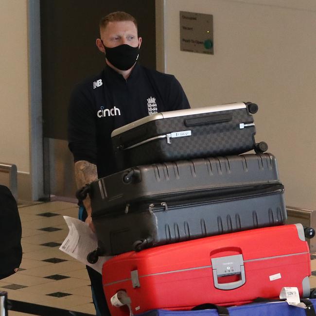 Ben Stokes was part of the first wave of English tourists to arrive ahead of the Ashes. Picture: Annette Dew