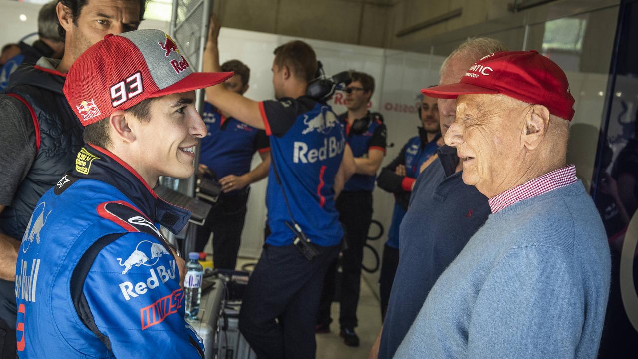 MotoGP world champion Marc Marquez tried a Formula 1 car for the first time at the Red Bull Ring on Tuesday. Pic: Red Bull