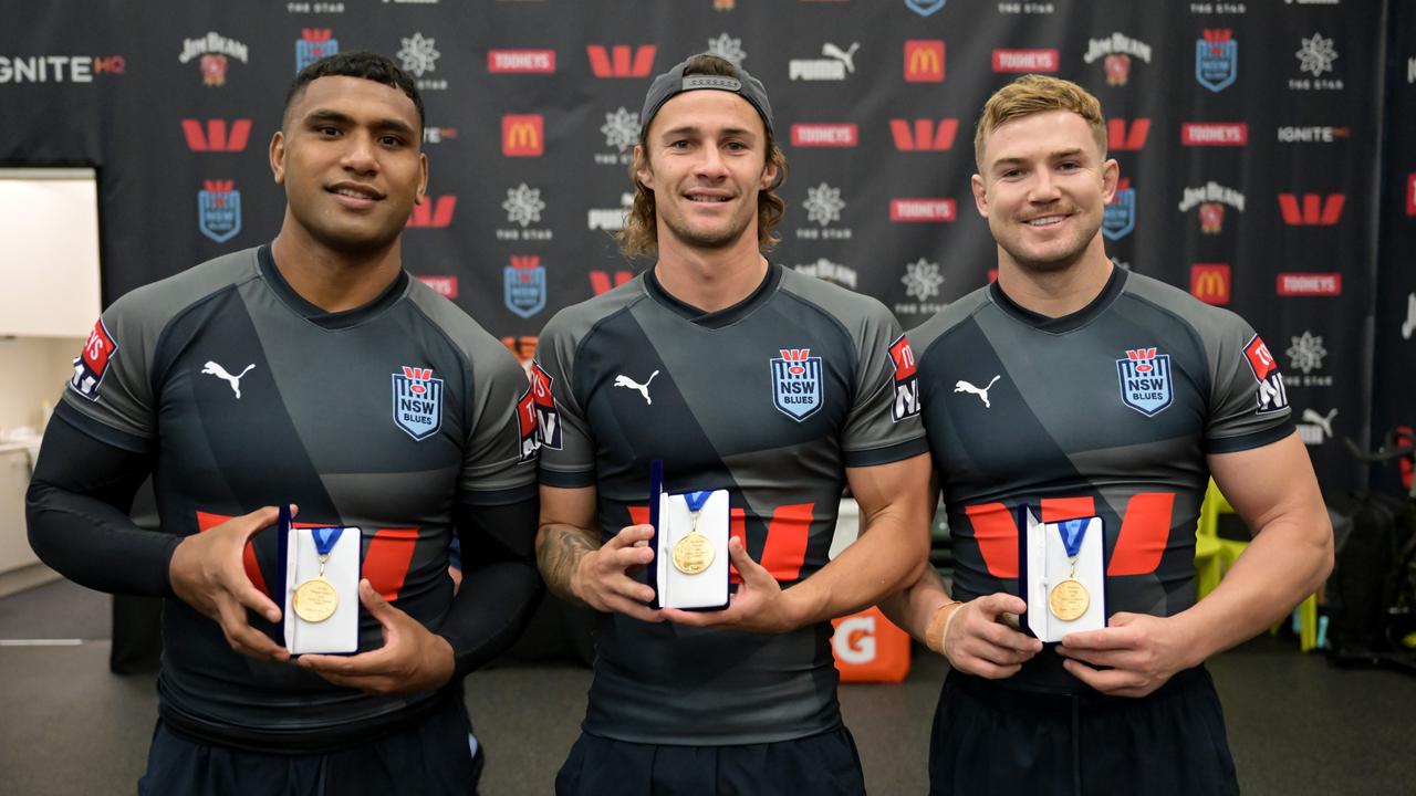 It was a proud night in Adelaide for Nicho Hynes and his fellow State of Origin debutants, but the Dally M Medal winner was kept quiet having only come on with 12 minutes to go. Picture: NRL Photos