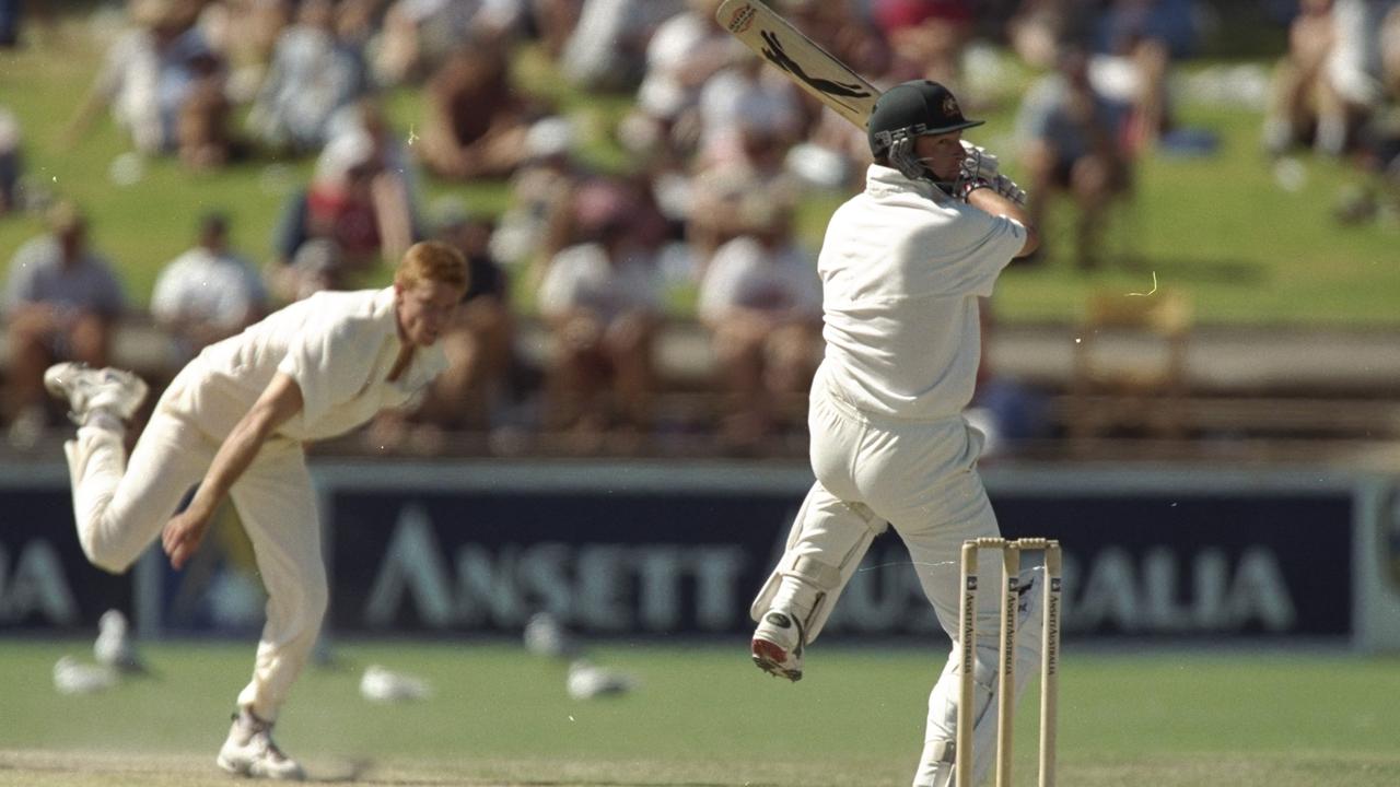 Mark Waugh of Australia facing Shaun Pollock of South Africa. Picture: Ben Radford /Allsport