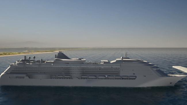 The proposed offshore Gold Coast cruise ship terminal. Picture: Supplied