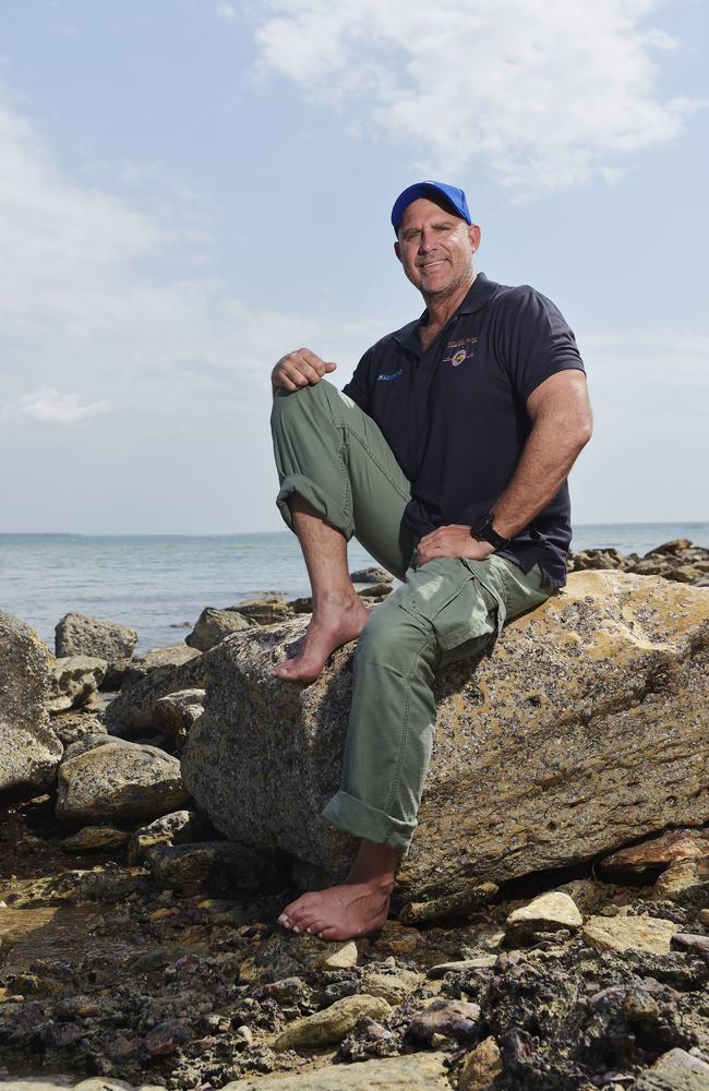 Former Australian international cricketer and NT Ambassador Matthew Hayden poses for a photo at East Point on Tuesday, September 25, 2018. Hayden is launching the Million Dollar Fish competition which begins Wednesday, September 26, 2018. Picture: Keri Megelus