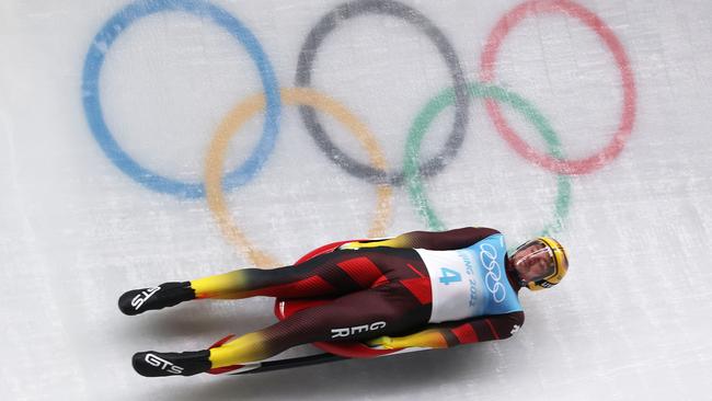 Johannes Ludwig thundered to gold in the men’s luge. (Photo by Alex Pantling/Getty Images)