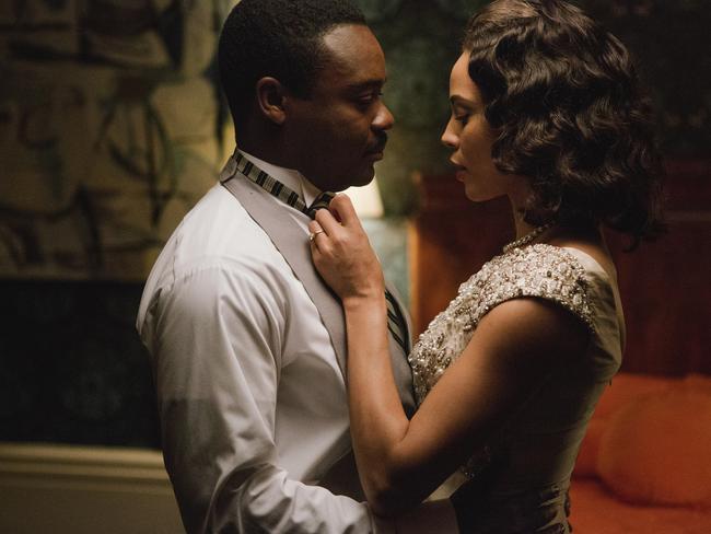 Intriguing film ... David Oyelowo (as Martin Luther King Jr) and Carmen Ejogo (as Coretta Scott King) in a scene from Selma.