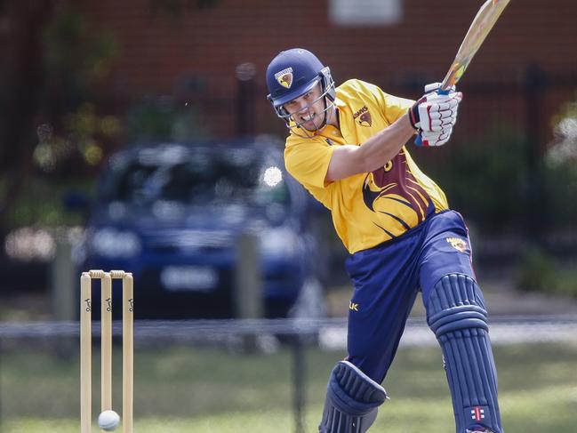 Brad Rossborough batting for Kingston Hawthorn. He will help out at Old Peninsula this season. Picture: Valeriu Campan